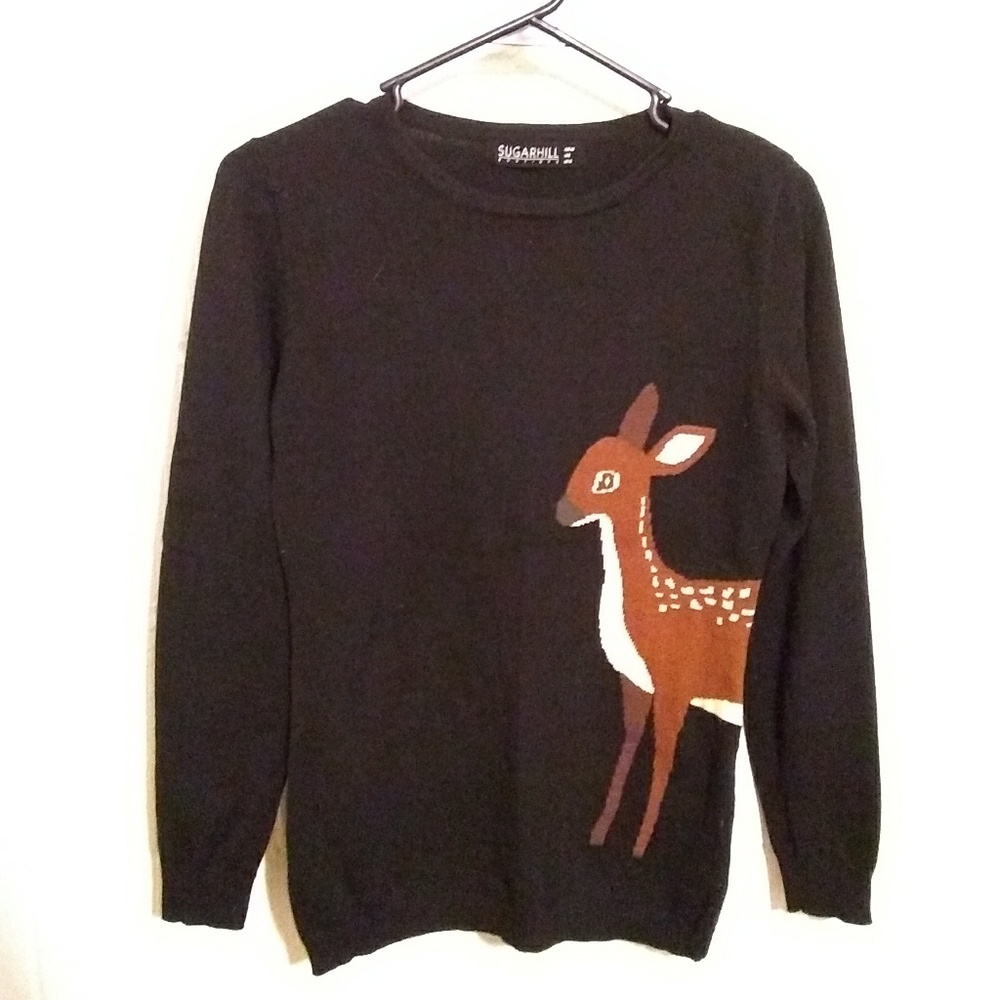 Sugar Hill Boutique Deer Fawn Sweater Novelty